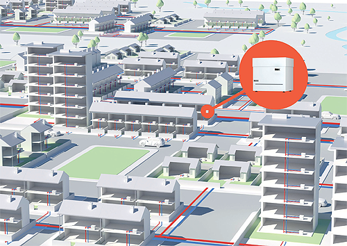 Fifth Generation District Heating with Ambient Shared Borehole Ground Loop Arrays and Kensa Shoebox heat pump